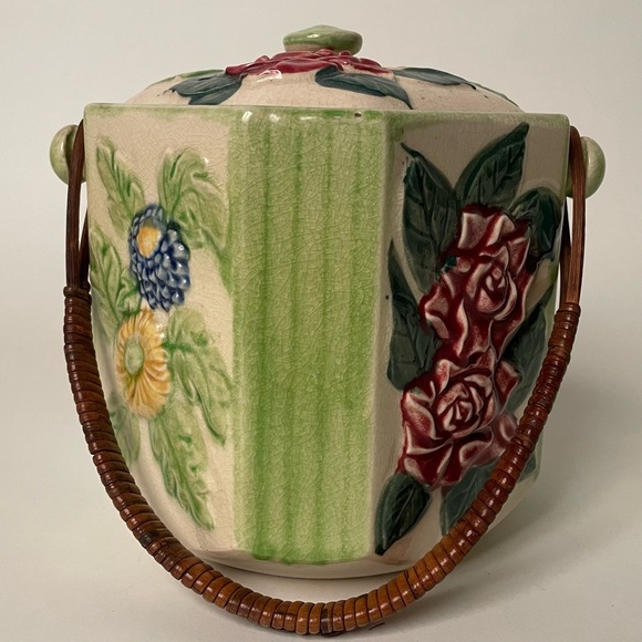 Vintage Japanese biscuit/cookie jar with lid - Picture 7 of 16